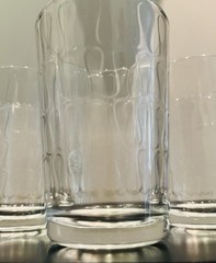 Vintage Glassware Jeanette Thumbprint/Tear Drop 3 Oz. Juice Glasses Set Of 3