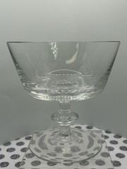 1950 Val St Lambert ‘State Plain’ Crystal Champagne Coupe, Belgian Made, Vintage