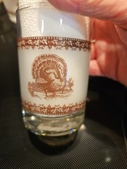 10 VINTAGE Libbey Glass Frosted BROWN Wild TURKEYS* 3.5″ WEIGHTED Juice TUMBLERS
