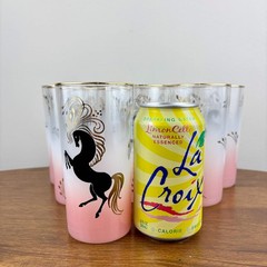 Mid-Century Libbey Golden Stallion Glasses (Set of 8) Original Box