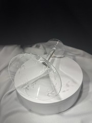 VTG (1) Princess House Heritage Martini Glass Floral FIne Etched Crystal #435