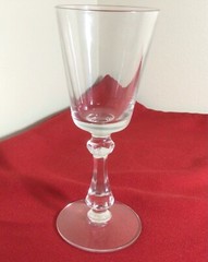 SET OF 4 VINTAGE CAMBRIDGE «CORINTH» OPTIC CUT CRYSTAL CORDIAL GLASSES 5-3/4”
