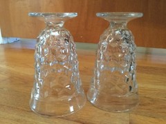 2 Fostoria Crystal American Clear Pattern Ice Tea Glasses 5 3/4″ ca 1915-1982