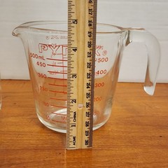 Pyrex Glass Measuring Cups 4 Cup / 1 qt. / 1 Liter + 2 Cup / 1 Pint / 500 ml VGC