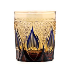 4PCS Sets Crystal Whiskey Tumbler Edo Kiriko Candle Pattern Glasses 9oz/250ml