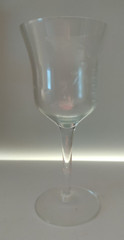 One Etched Wheat Design Retro, Mid Century Modern Water Or Wine Glass