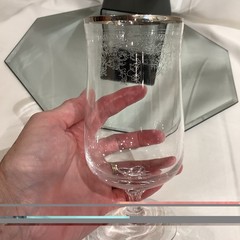Lenox Iced Tea Goblet Lace Point (Platinum Trim) Discontinued REPLACEMENT