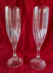 🔥6🔥MIKASA PARK LANE Crystal Champagne Flutes 90’s RETIRED DISCONTINUED 8.75”