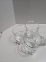 MID- CENTURY CRISA Rhombus Clear Glass Lowball By Libbey Set Of (4)