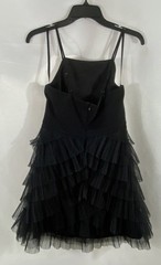 BCBGMAXAZRIA Women’s Black Casandra Tiered Tulle Ruffle Mini Dress NWT Sz 4