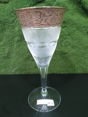 Moser Gold Splendid 9.25″ Large Water Goblet – 11.5 oz – never used