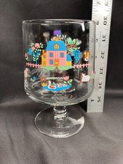 Farm House Large Footed Glass Goblet