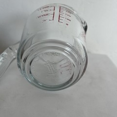 Anchor Hocking 1 Cup Glass Measuring Cup Red Letters Made in USA Vintage 696