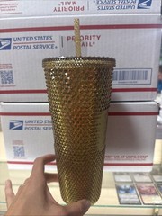 Starbucks Disneyland Gold Studded Venti 24oz. Tumbler NEW WITH TAGS