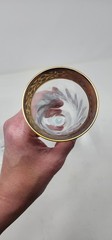 Pair Tiffin Franciscan Minton 24K Gold Encrusted Crystal Champagne Coupe Glasses