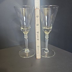 Glastonbury Lotus – Pattern Stem 470 – 2 Wine Glasses Vintage 7 In. – M4