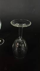 Vintage Set of 5 Vintage Clear Glass Cordial Sherry Glasses 4.5″ Stemmed Shot