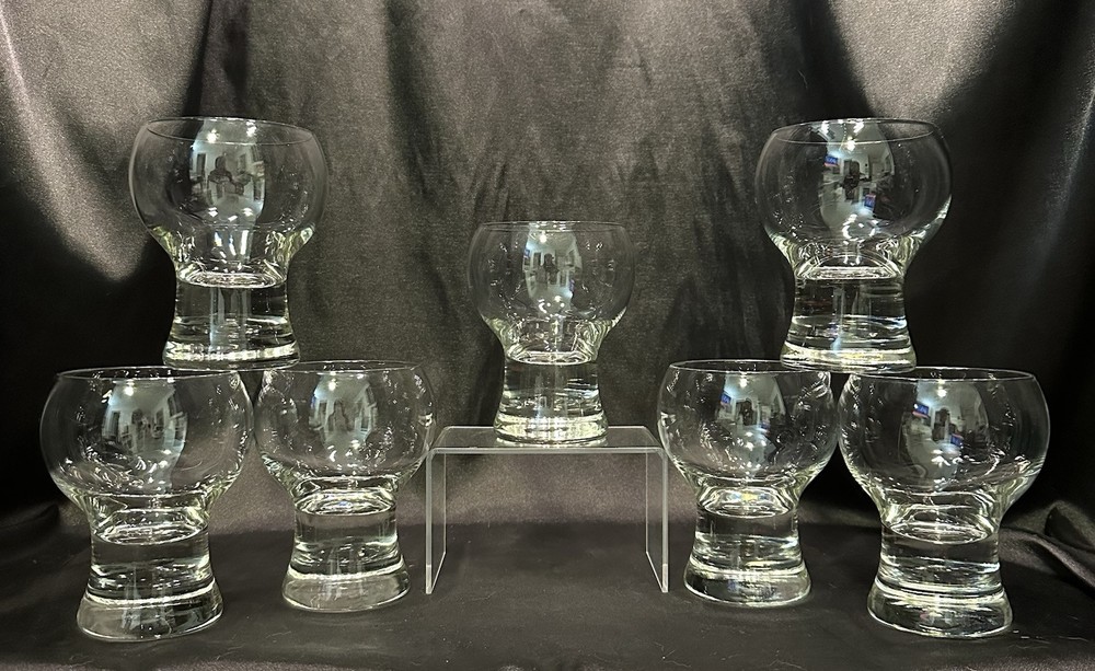 Set Of 7~Clear Crystal Cocktail Glasses~Gina By Bohemia Crystal