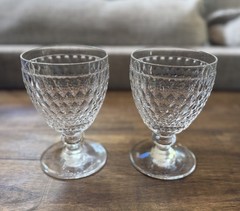 2 Villeroy & Boch Boston Clear Water Goblets Crystal Glasses Stemmed Wine – 5.5”