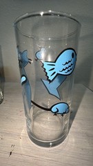 4 Vintage LIBBEY PRECIDIO 8oz Juice Glasses Cat Antics MCM Mid-Modern Decor NEW