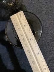 5 Vintage Libbey Prado Florentine Tawny Accent Smoky Brown Wine Glasses 5.25”