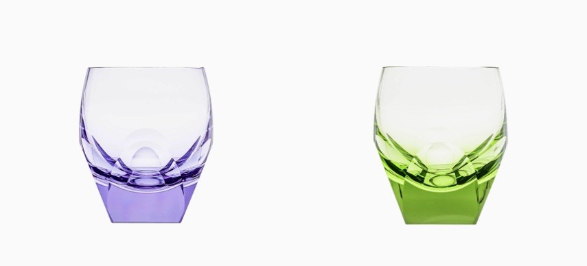Moser Bar Alexandrite & Ocean Green DOF Tumbler 220 ml / 7.4 oz Set of 2 BNIB