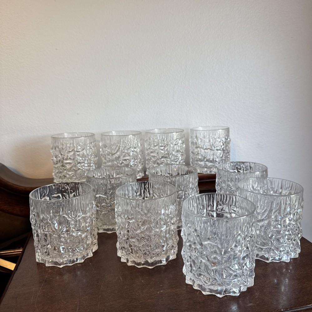 11 Pc. – 3.5” Textured Acrylic Tumblers Ice Bark Glacier Camp Pool Cups Glasses