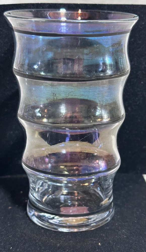 Set of 4 Vintage Barware Shot Cocktail Glasses Mid Century Modern Iridescent