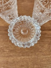 Set of 3 Antonio Garcia TX 5 3/4″ Flat Tumbler Drinking Glasses Heart Scrolls