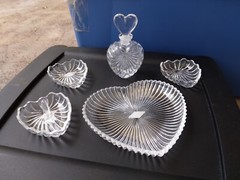 shannon crystal 6 Piece Heart Vanity Set Designs Of Ireland