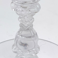 Set of 2 Cambridge Glass Etched Portia Clear Stemmed ICED TEA GOBLETS 7-1/2″H