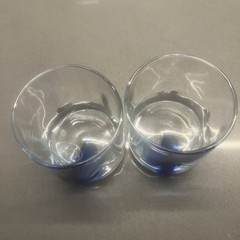 2 Libbey Blue Ribbon “Rocks Glass” With Dimpled Sides