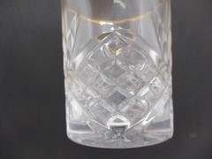 Set of 3 Vintage Gold Trim Heavy Glass Whiskey Rocks Glasses – Lowball Barware