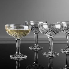 Elegant Dishwasher Safe Champagne Coupes – 4x 6oz for Stylish Entertaining
