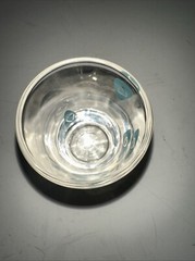 MCM VTG Federal Glass Atomic Amoeba Boomerang Shot Glass 2 3/4″ Turquoise Aqua