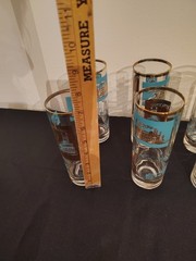 Set Of 4 Libbey Southern Comfort Steamboat MCM 6 7/8″ Tom Collins Glasses