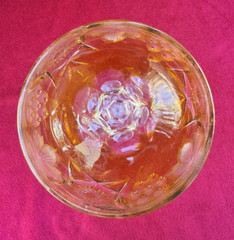 Set of 4 Cut to Clear Glass Crystal Wine Hock Glasses Multicolor 8.25″H LOT #2