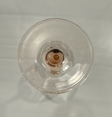 CRISTAL D’ARQUES France Vintage Durand Simple Pink Stemmed Wine Glass 7.75″