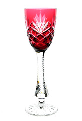 1 Faberge Na Zdorvye Odessa Cranberry Red Cut to Clear Cordial LIqueur Signed