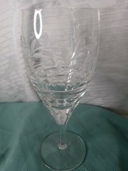 Vintage Millee Rogaska Woodland Crystal Clear Water Goblet Glasses. Set of 4.