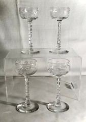 4 Libbey Rock Sharpe Villars 4 1/2″ 1 1/2 oz. Creme De Menthes