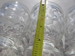 Set of 4 Vintage Juice Glasses 4 1/4″ Tall 3 in diameter Footed dessert cups