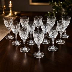 St. Louis Crystal Chantilly 6” Claret Wine Glasses France STUNNING