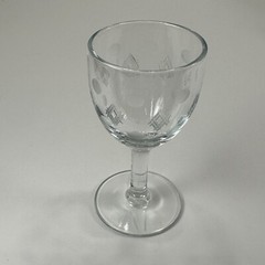 Vtg Standard Glass Etched Criss Cross & Dots 4.5in Petite Wine Glasses Set of 4