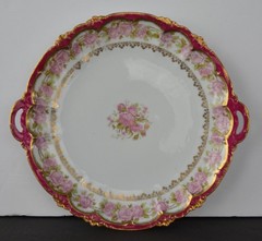 Rosenthal Double Gold Roses Cake Plate