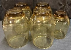 Libbey Amber Gold Juice Bar Glasses Set of 5