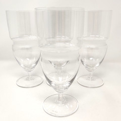 SET OF 4 Vera Wang Wedgwood St. Tropez Water Ice Tea Glasses Goblets Party Event