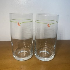 Corelle Coordinates Wildflower Drinking Glasses Tumblers 10 Oz Vintage, Set Of 2
