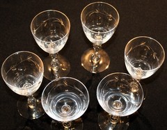 Tiffin Sonata Set Of Four Wine & Two Liquor Cocktail Glasses