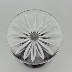 Vintage Park Avenue Purple Amethyst Cut To Clear Crystal Hock Wine Glass 8 1/4”